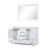 Lexora LD342248DA00M46 Dukes 48 in. W White Double Sink Vanity Cabinet and 46 in. Mirror