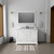 Lexora Dukes 48 in. W White Double Sink Vanity Cabinet and 46 in. Mirror