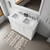 Lexora Dukes 48 in. W White Double Sink Vanity Cabinet and 46 in. Mirror