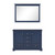 Lexora LD342248DE00M46 Dukes 48 in. W Navy Blue Double Sink Vanity Cabinet and 46 in. Mirror