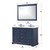 Lexora LD342248DE00M46 Dukes 48 in. W Navy Blue Double Sink Vanity Cabinet and 46 in. Mirror