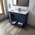 Lexora Dukes 48 in. W Navy Blue Double Sink Vanity Cabinet and 46 in. Mirror