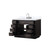 Lexora LVA48SJ101 Abbey 48 inch W Black Oak Vanity Cabinet, Carrara Marble Top, and Faucet Set