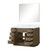 Lexora LVA48SR110 Abbey 48 inch W Grey Oak Vanity Cabinet, Carrara Marble Top, and 46 in Mirror