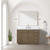 Lexora LVA48SR110 Abbey 48 inch W Grey Oak Vanity Cabinet, Carrara Marble Top, and 46 in Mirror
