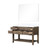 Lexora LVN48SR110 Norwalk 48 inch W Grey Oak Vanity Cabinet, Carrara Marble Top, and 46 in Mirror
