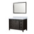 Lexora LVM48SC310 Marsyas 48 inch W Brown Bath Vanity Cabinet, Cultured Marble Countertop and 44 in Mirror