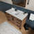 Lexora Ziva 48 inch W Rustic Barnwood Bath Vanity Cabinet, White Quartz Top and Faucet Set