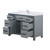 Lexora LVZV48SB301 Ziva 48 inch W Dark Grey Bath Vanity Cabinet, Cultured Marble Top and Faucet Set