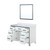 Lexora  LVZV48SA210 Ziva 48 in W x 22 in D White Bath Vanity, White Quartz Top and 34 in Mirror