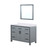 Lexora Ziva 48 inch W Dark Grey Bath Vanity Cabinet, White Quartz Top and 34 in Mirror