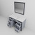 Lexora LVZV48SB210 Ziva 48 inch W Dark Grey Bath Vanity Cabinet, White Quartz Top and 34 in Mirror