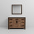 Lexora LVZV48SN210 Ziva 48 inch W Rustic Barnwood Bath Vanity Cabinet, White Quartz Top and 34 in Mirror