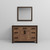 Lexora Ziva 48 inch W Rustic Barnwood Bath Vanity Cabinet, White Quartz Top and 34 in Mirror