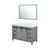Lexora Marsyas 48 inch W Ash Grey Bath Vanity Cabinet, Cultured Marble Countertop and 44 in Mirror