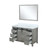 Lexora Marsyas 48 inch W Ash Grey Bath Vanity Cabinet, Cultured Marble Countertop and 44 in Mirror