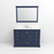 Lexora LVD48SE311 Dukes 48 in. W Navy Blue Vanity Cabinet, Cultured Marble Top, Faucet Set, and 46 in. Mirror