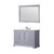 Lexora LVD48SB311 Dukes 48 in. W Dark Grey Vanity Cabinet, Cultured Marble Top, Faucet Set, and 46 in. Mirror