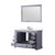 Lexora LVD48SB311 Dukes 48 in. W Dark Grey Vanity Cabinet, Cultured Marble Top, Faucet Set, and 46 in. Mirror