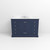 Lexora LVD48SE101 Dukes 48 in. W Navy Blue Vanity Cabinet, Carrara Marble Top, and Faucet Set
