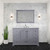 Lexora LVD48SB101 Dukes 48 in. W Dark Grey Vanity Cabinet, Carrara Marble Top, and Faucet Set