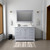 Lexora LVD48SB101 Dukes 48 in. W Dark Grey Vanity Cabinet, Carrara Marble Top, and Faucet Set