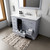 Lexora LVD48SB101 Dukes 48 in. W Dark Grey Vanity Cabinet, Carrara Marble Top, and Faucet Set