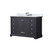 Lexora LVD48SG101 Dukes 48 in. W Espresso Vanity Cabinet, Carrara Marble Top, and Faucet Set