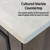 Lexora Lafarre 48 inch W x 20 in D Rustic Acacia Double Sink Vanity Cabinet, Cultured Marble Top, Gun Metal Faucet Set and 43 in Mirror