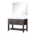 Lexora Norwalk 48 inch W Brown Oak Vanity Cabinet, Carrara Marble Top, and 46 in Mirror