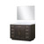 Lexora Abbey 48 inch W Brown Oak Vanity Cabinet, Carrara Marble Top, and 46 in Mirror
