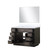 Lexora LVA48SK110 Abbey 48 inch W Brown Oak Vanity Cabinet, Carrara Marble Top, and 46 in Mirror