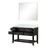 Lexora LVN48SJ110 Norwalk 48 inch W Black Oak Vanity Cabinet, Carrara Marble Top, and 46 in Mirror