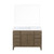 Lexora LVL48SR110 Laurel 48 inch W Grey Oak Vanity Cabinet, Carrara Marble Top, and 46 in Mirror