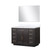 Lexora Abbey 48 inch W Black Oak Vanity Cabinet, Carrara Marble Top, and 46 in Mirror