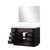 Lexora LVA48SJ110 Abbey 48 inch W Black Oak Vanity Cabinet, Carrara Marble Top, and 46 in Mirror