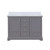 Lexora Dukes 48 in. W Dark Grey Double Sink Vanity Cabinet and White Quartz Top