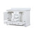 Lexora Dukes 48 in. W White Double Sink Vanity Cabinet and White Quartz Top