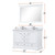 Lexora LD342248DAWQ000 Dukes 48 in. W White Double Sink Vanity Cabinet and White Quartz Top