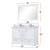 Lexora Dukes 48 in. W White Double Sink Vanity Cabinet and White Quartz Top