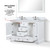 Lexora Dukes 48 in. W White Double Sink Vanity Cabinet and White Quartz Top