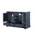 Lexora LD342248DEWQ000 Dukes 48 in. W Navy Blue Double Sink Vanity Cabinet and White Quartz Top