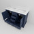 Lexora LD342248DEWQ000 Dukes 48 in. W Navy Blue Double Sink Vanity Cabinet and White Quartz Top