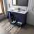 Lexora LD342248DEWQ000 Dukes 48 in. W Navy Blue Double Sink Vanity Cabinet and White Quartz Top