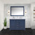 Lexora Dukes 48 in. W Navy Blue Double Sink Vanity Cabinet and Cultured Marble Top