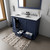 Lexora Dukes 48 in. W Navy Blue Double Sink Vanity Cabinet and Cultured Marble Top