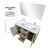 Lexora LVLF48DRA312 Lafarre 48 inch W x 20 in D Rustic Acacia Double Sink Vanity Cabinet, Cultured Marble Top, Brushed Nickel Faucet Set and 43 in Mirror