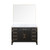 Lexora LVL48SJ110 Laurel 48 inch W Black Oak Vanity Cabinet, Carrara Marble Top, and 46 in Mirror