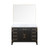 Lexora Laurel 48 inch W Black Oak Vanity Cabinet, Carrara Marble Top, and 46 in Mirror