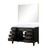 Lexora LVL48SJ110 Laurel 48 inch W Black Oak Vanity Cabinet, Carrara Marble Top, and 46 in Mirror